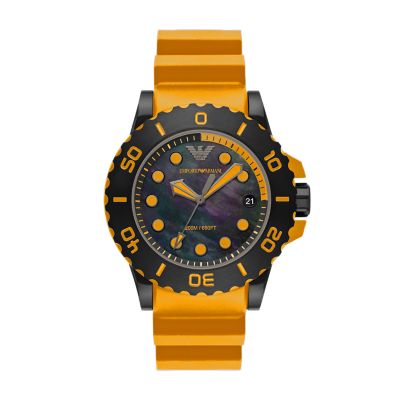 Emporio Armani Three-Hand Date Orange Bio Based Plastic Watch - AR11439 -  Watch Station