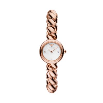 Emporio Armani Two-Hand Rose Gold-Tone Stainless Steel Watch - AR11442 -  Watch Station