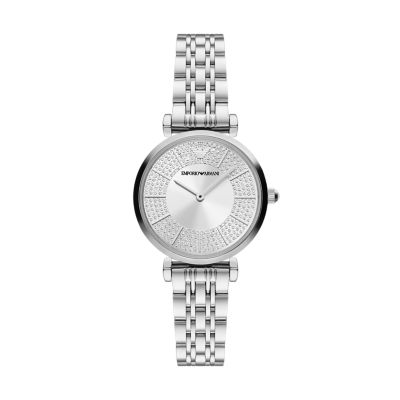 Emporio Armani Two-Hand Stainless Steel Watch