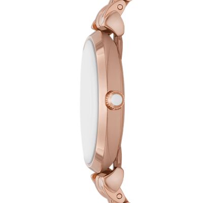 Emporio Armani Two-Hand Rose Gold-Tone Stainless Steel Watch 