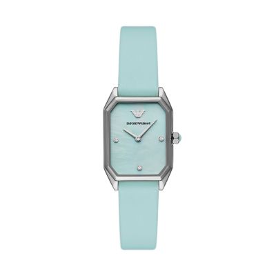 Emporio Armani Two-Hand Blue Leather Watch - AR11447 - Watch Station