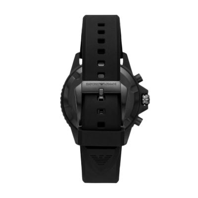 Emporio Armani Chronograph Black Silicone Watch AR11463 Watch