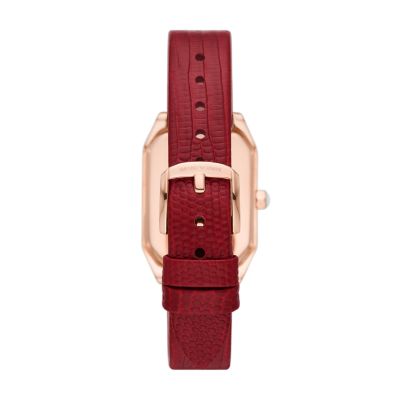 Emporio Armani Two-Hand Red Leather Watch - AR11467 - Watch Station