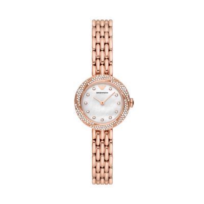 Emporio Armani Two-Hand Rose Gold Stainless Steel Watch - AR11474 - Watch  Station