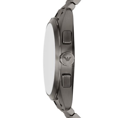 Emporio Armani Gunmetal - Steel - Chronograph Watch Station Stainless Watch AR11481