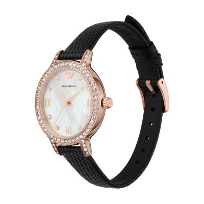 Armani black watch online womens