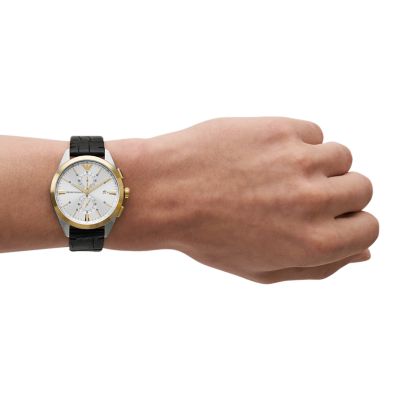 Emporio Armani Chronograph Watch - Watch Black - AR11498 Leather Station