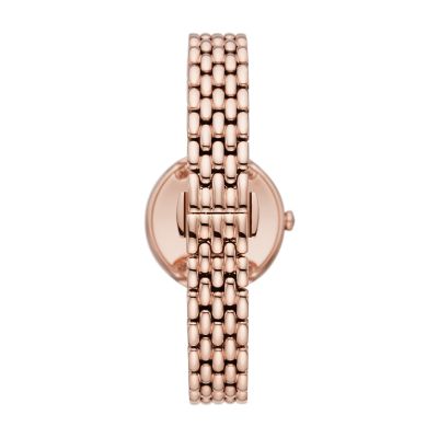 Emporio Armani Two-Hand Rose Gold Stainless Steel Watch - AR11508