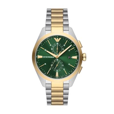 Emporio armani shop two tone watch