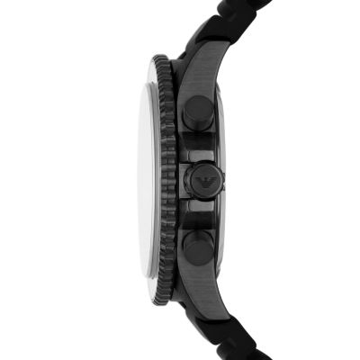 Emporio Armani Chronograph Black AR11515 Silicone Watch - Watch Station 
