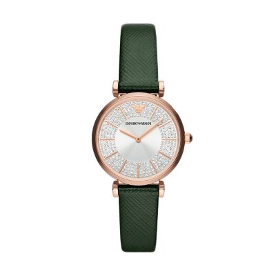 Green deals armani watch