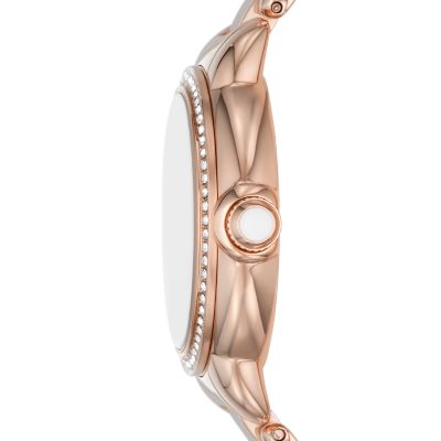 Emporio Armani Three-Hand Rose Gold-Tone Stainless Steel Watch 