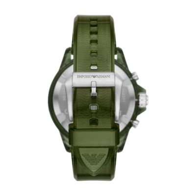 Emporio armani watch store green strap