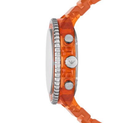 Armani best sale orange watch