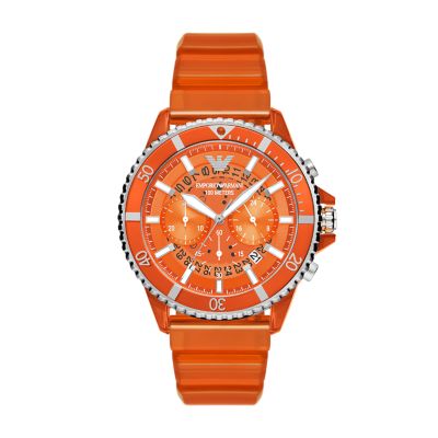 Emporio armani 2025 orange watch