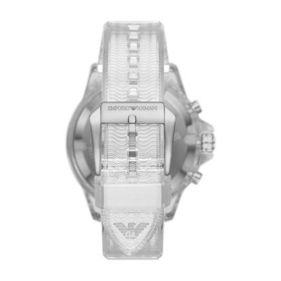 Armani transparent watch best sale