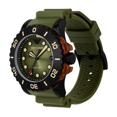 Emporio Armani Three-Hand Date Polyurethane Watch - AR11540