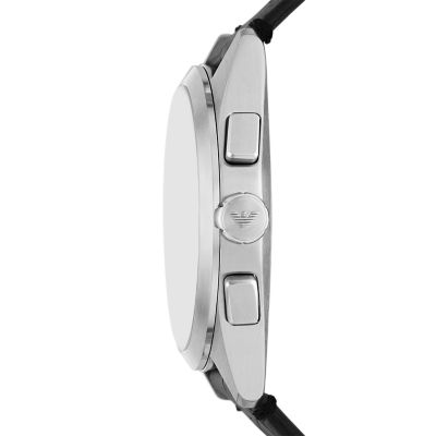 Emporio Armani Chronograph Black Leather Watch - AR11542 - Watch
