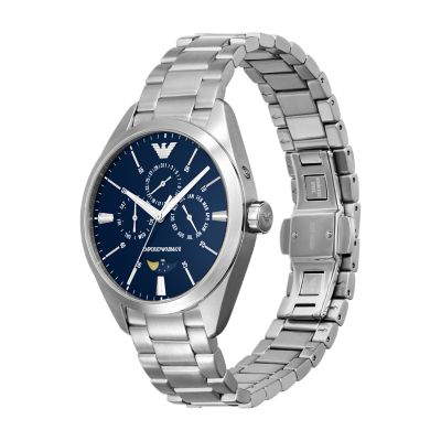 Watch Armani AR11553 - - Steel Emporio Moonphase Stainless Watch Station Three-Hand