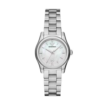 Emporio Armani Three-Hand Date Two-Tone Stainless Steel Watch