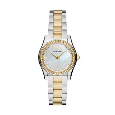 Station Watch - Armani Three-Hand Stainless - AR11559 Two-Tone Emporio Watch Date Steel