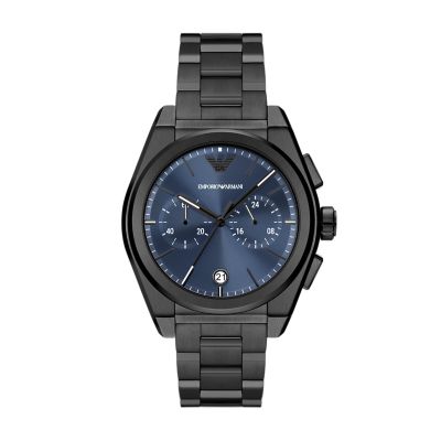 Stainless Chronograph Station Steel Armani Gunmetal Watch Watch - AR11561 - Emporio