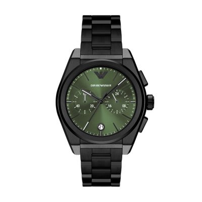 Emporio Armani Watch - AR11562 Stainless Station Watch Steel Black - Chronograph