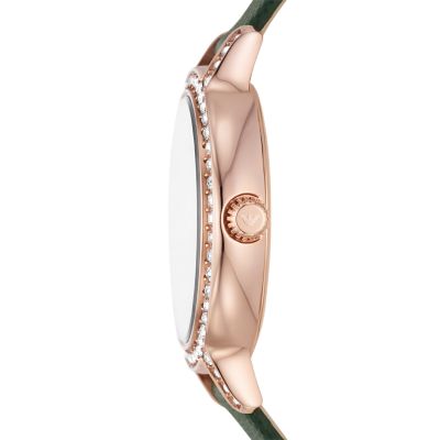 Emporio Armani Three-Hand Green Leather Watch - AR11577 - Watch 