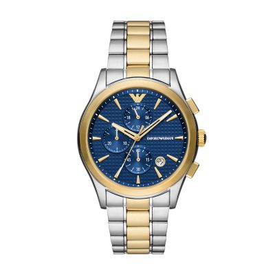 Station - Armani - Watch Watch Stainless Emporio Two-Tone AR11579 Steel Chronograph