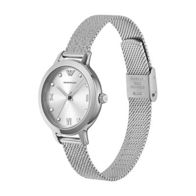 Emporio Armani Three-Hand Stainless Steel Mesh Watch - AR11584 