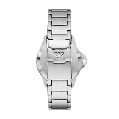 Emporio Armani GMT Dual Time Stainless Steel Watch - AR11589 