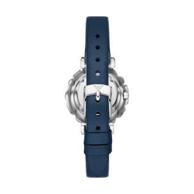 Emporio Armani Two-Hand Blue Leather Watch - AR11595 - Watch Station