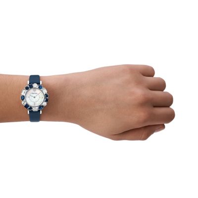 Emporio Armani Two-Hand Blue Leather Watch - AR11595 - Watch Station