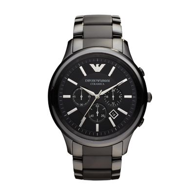 emporio armani black ceramic watch