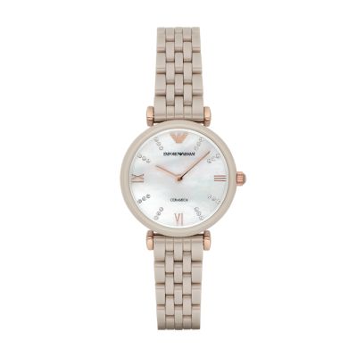 womens armani watch rose gold