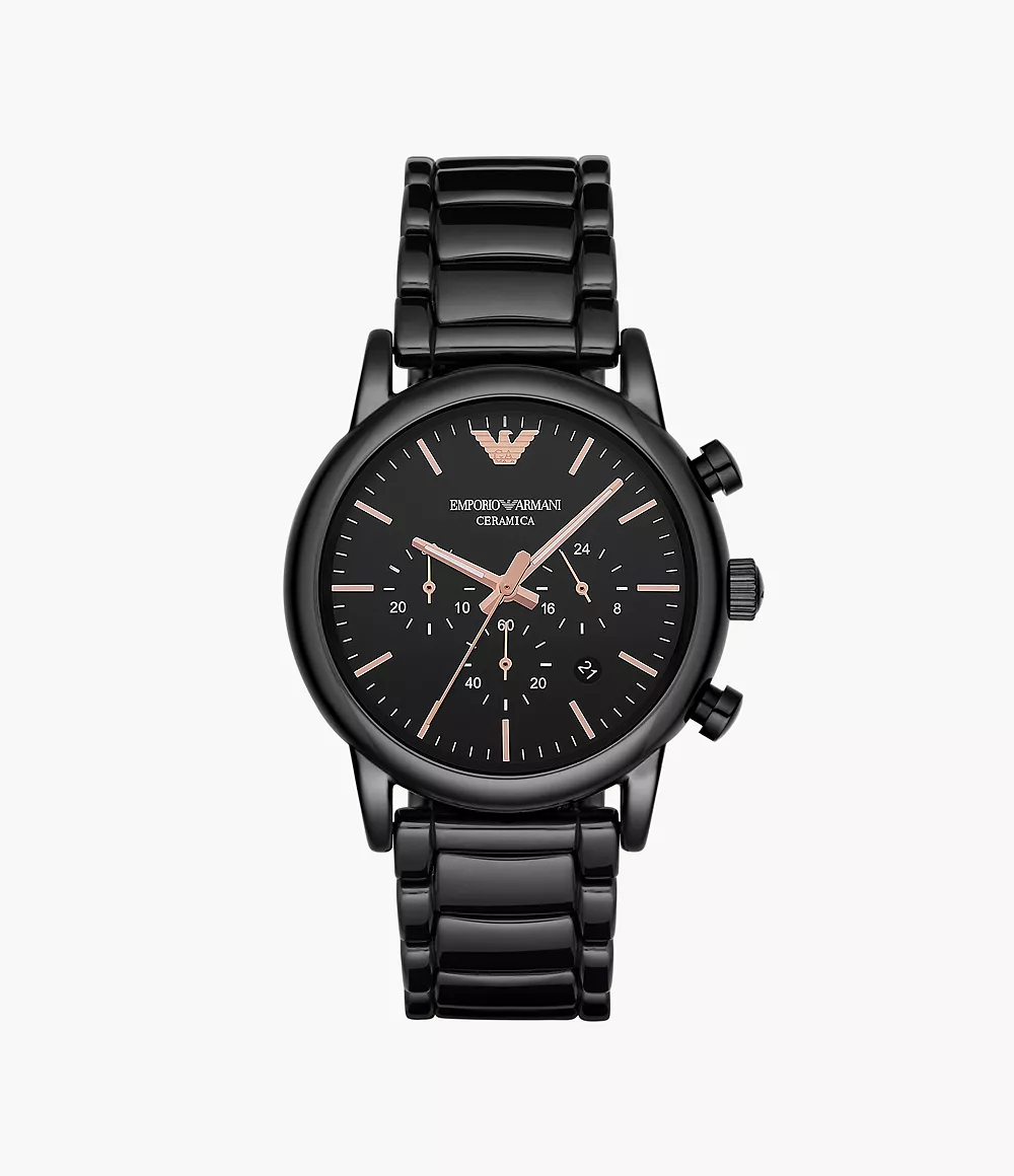Emporio Armani Men's Chronograph Black Ceramic Watch - AR1509
