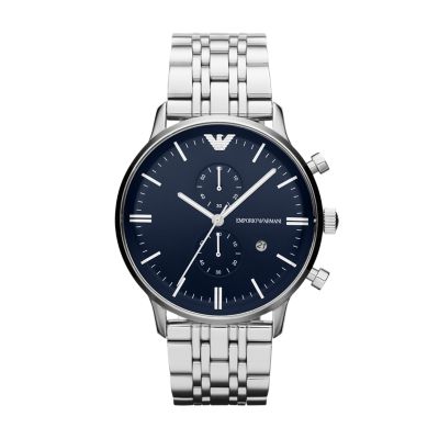 Emporio Armani Men's Two-Hand Steel Watch