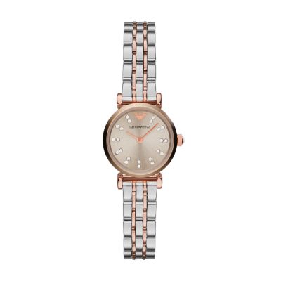 Emporio Armani Women's Two-Hand Two-Tone Steel Watch - Two Tone