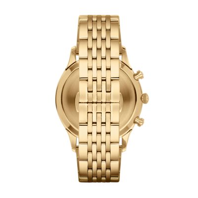 gold emporio armani watch mens