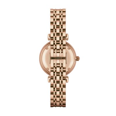 Emporio Armani Women s Two Hand Rose Gold Tone Stainless Steel