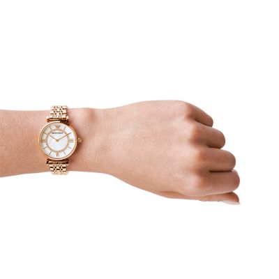 Emporio Armani Women's Two-Hand Rose Gold-Tone Stainless Steel Watch -  AR1909 - Watch Station