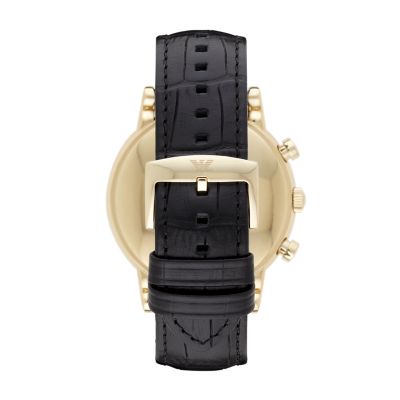Emporio Armani Men's Chronograph Black Leather Watch - AR1917 - Watch  Station