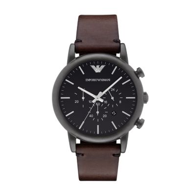 emporio armani leather watch strap