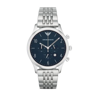 Three-Hand Stainless Steel Watch 