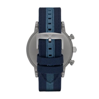 Emporio Armani Men s Chronograph Blue Nylon Watch AR1949 Watch