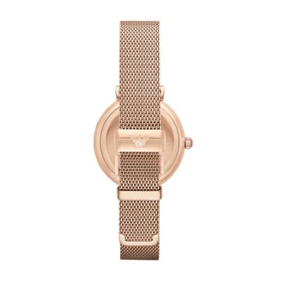 Emporio Armani Women's Two-Hand Rose Gold-Tone Stainless Steel Watch -  AR11244 - Watch Station