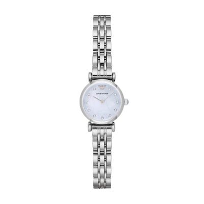 Emporio Armani Women's Two-Hand Steel Watch - Silver
