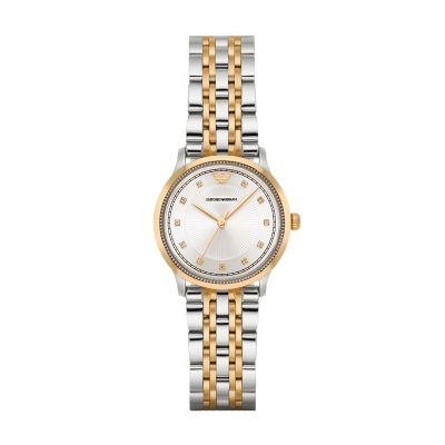 armani women's watch silver