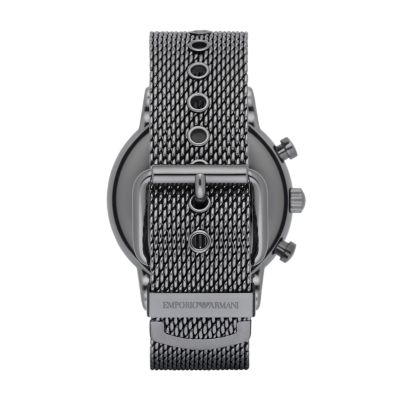 Station Armani Men\'s Gunmetal - Stainless Watch Steel Watch Chronograph - AR1979 Emporio