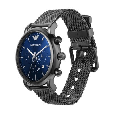 Emporio Armani Men\'s Chronograph Gunmetal Station - AR1979 Stainless - Watch Steel Watch